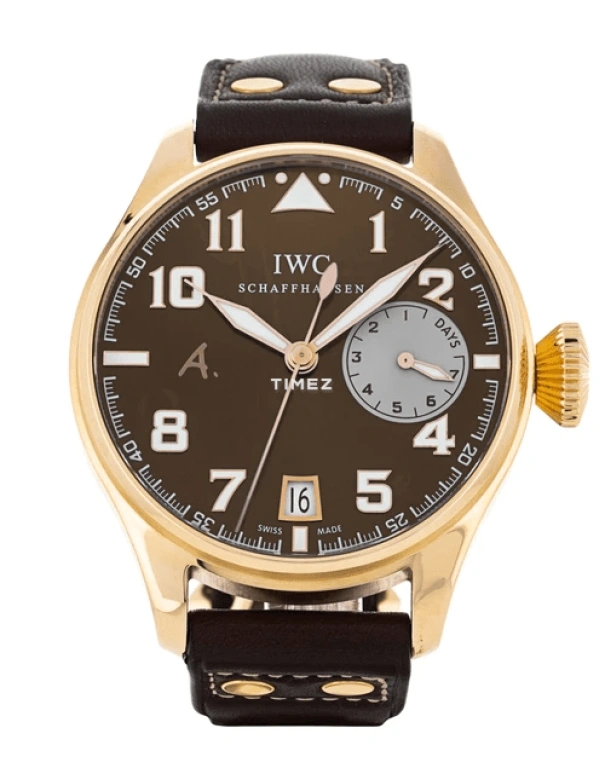 IWC,Big Pilot 46mm,46mm,Red Gold,Brown,Automatic,Day,Power Reserve Indicator,IW500421