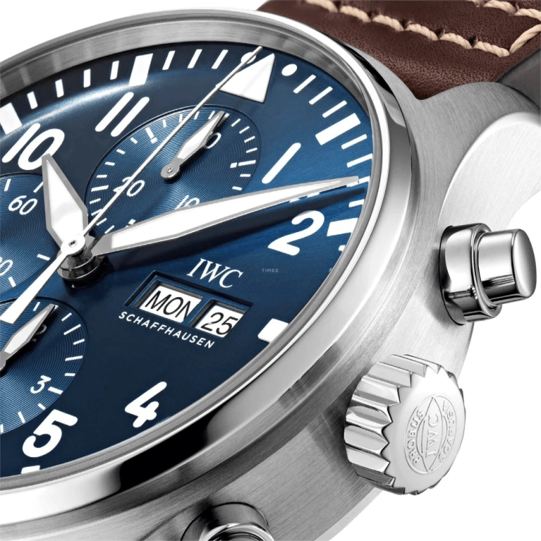 IWC,Pilot 43mm,43mm,Stainless Steel,Blue,Automatic,Chronograph,Date,Day,Anti-magnetic,44hours,In-house Caliber,IW377714