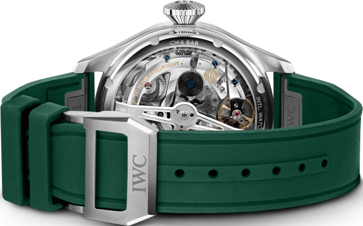 IWC,Pilot 46.20mm,46.20mm,Stainless Steel,Green,Automatic,Moonphase,Perpetual Calendar,Month,Date,168hours,In-house Caliber,IW503608