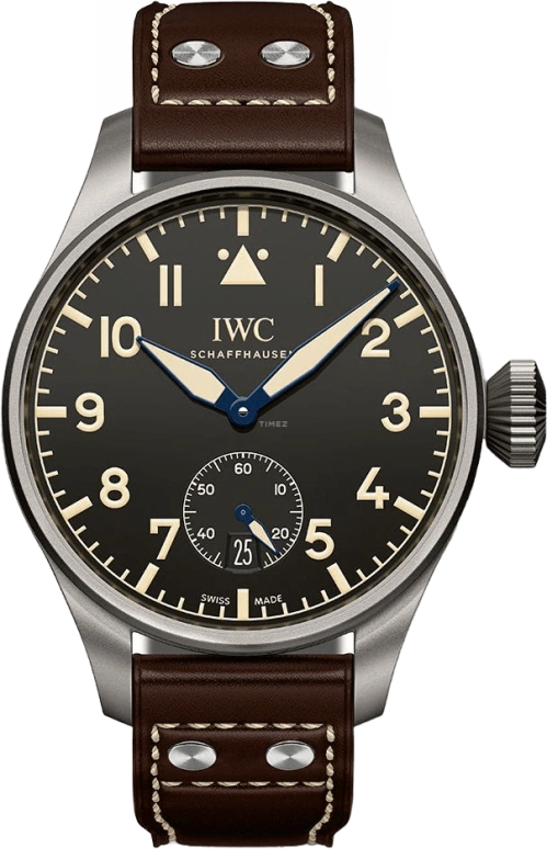 IWC,Big Pilot 48mm,48mm,Titanium,Black,Handwound,Day,Power Reserve Indicator,IW510301