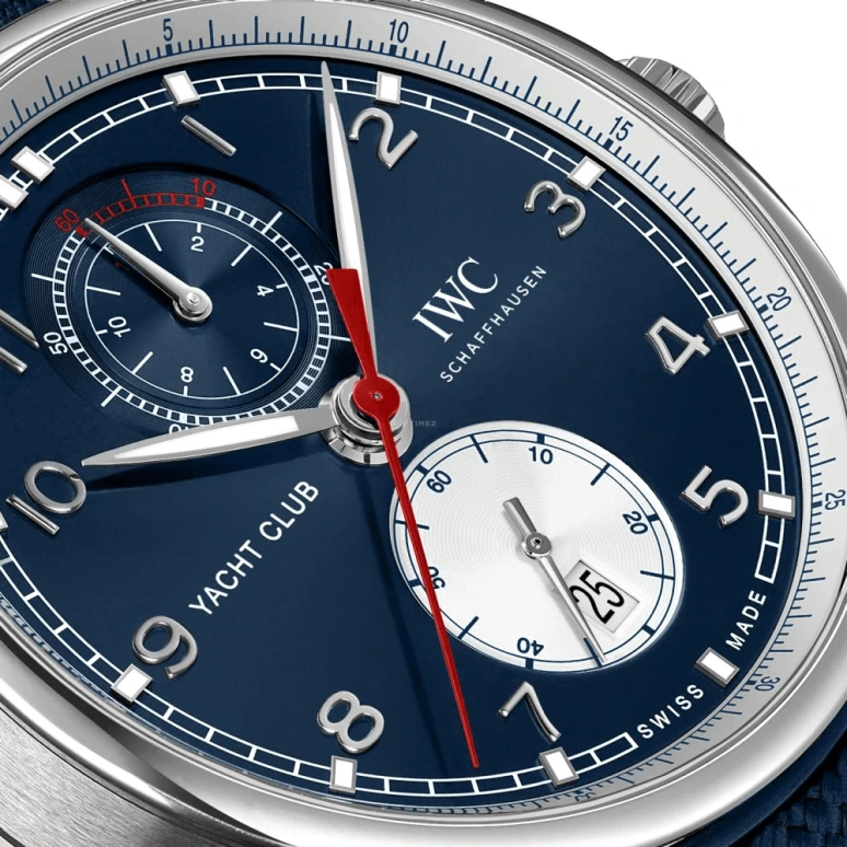 IWC,Portugieser 44.60mm,44.60mm,Stainless Steel,Blue,Automatic,Chronograph,Date,Flyback,Anti-magnetic,68hours,In-house Caliber,IW390704