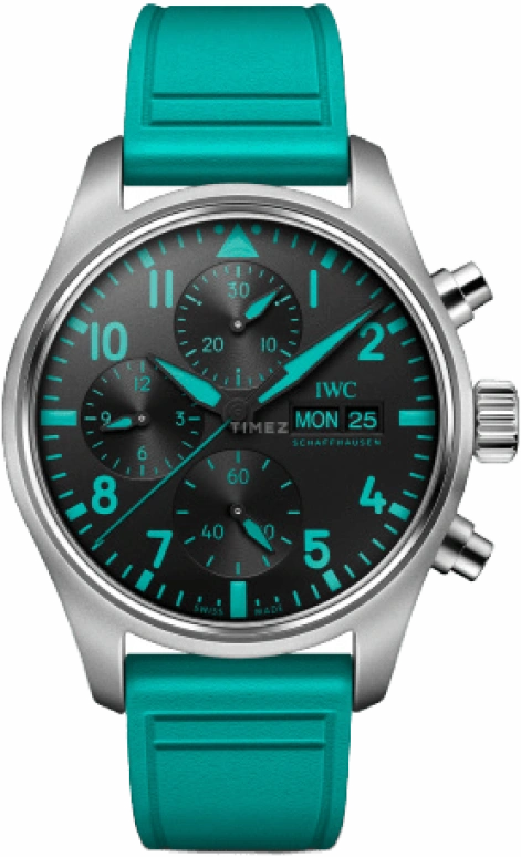 IWC,Pilot 41mm,41mm,Titanium,Black,Automatic,Chronograph,Date,Day,Column Wheel,46hours,In-house Caliber,IW388108