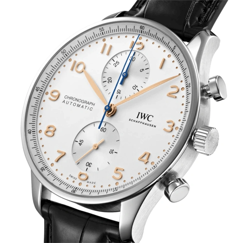 IWC,Portugieser 41mm,41mm,Stainless Steel,Silver,Automatic,Chronograph,Column Wheel,IW371604