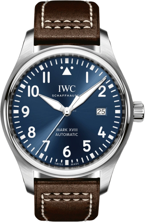 IWC,Pilot 40mm,40mm,Stainless Steel,Blue,Automatic,Date,Anti-magnetic,IW327010