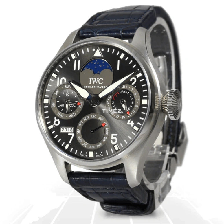 IWC,Big Pilot 46.20mm,46.20mm,Stainless Steel,Grey,Automatic,Moonphase,Perpetual Calendar,Month,Date,168hours,In-house Caliber,IW502805