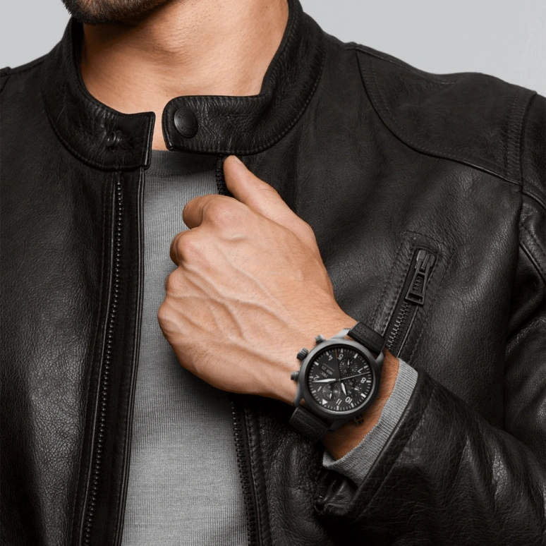 IWC,Pilot 44mm,44mm,Ceratanium,Black,Automatic,Chronograph,Date,Day,Rattrapante,44hours,In-house Caliber,IW371815