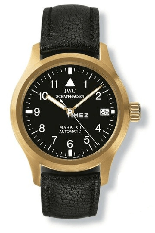 IWC,Pilot 36mm,36mm,Yellow Gold,Black,Automatic,Day,40hours,IW324108