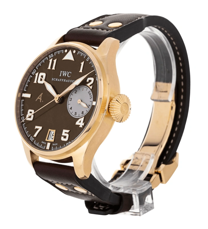 IWC,Big Pilot 46mm,46mm,Red Gold,Brown,Automatic,Day,Power Reserve Indicator,IW500421