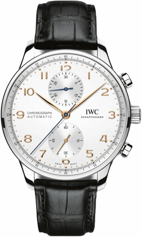 IWC,Portugieser 41mm,41mm,Stainless Steel,Silver,Automatic,Chronograph,Column Wheel,IW371604