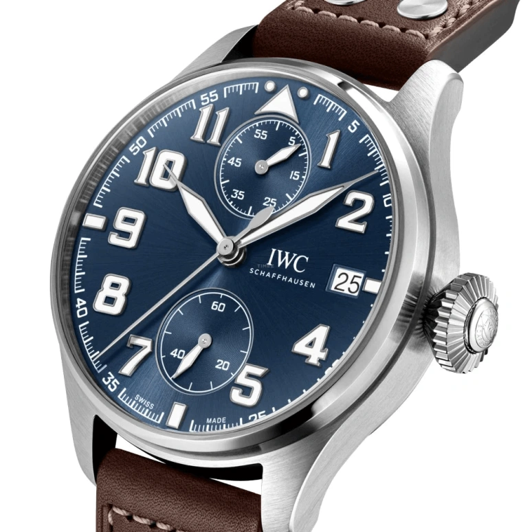 IWC,Big Pilot 46mm,46mm,Stainless Steel,Blue,Handwound,Monopoussoir,Day,Power Reserve Indicator,IW515202