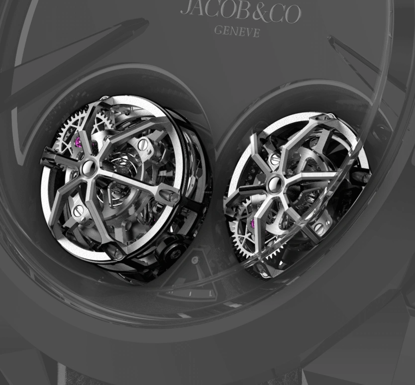 Jacob & Co.,Other 45.50mm,45.50mm,Titanium,Black,Handwound,Tourbillon,Round,DC100,DC100.21.AB.AB.A