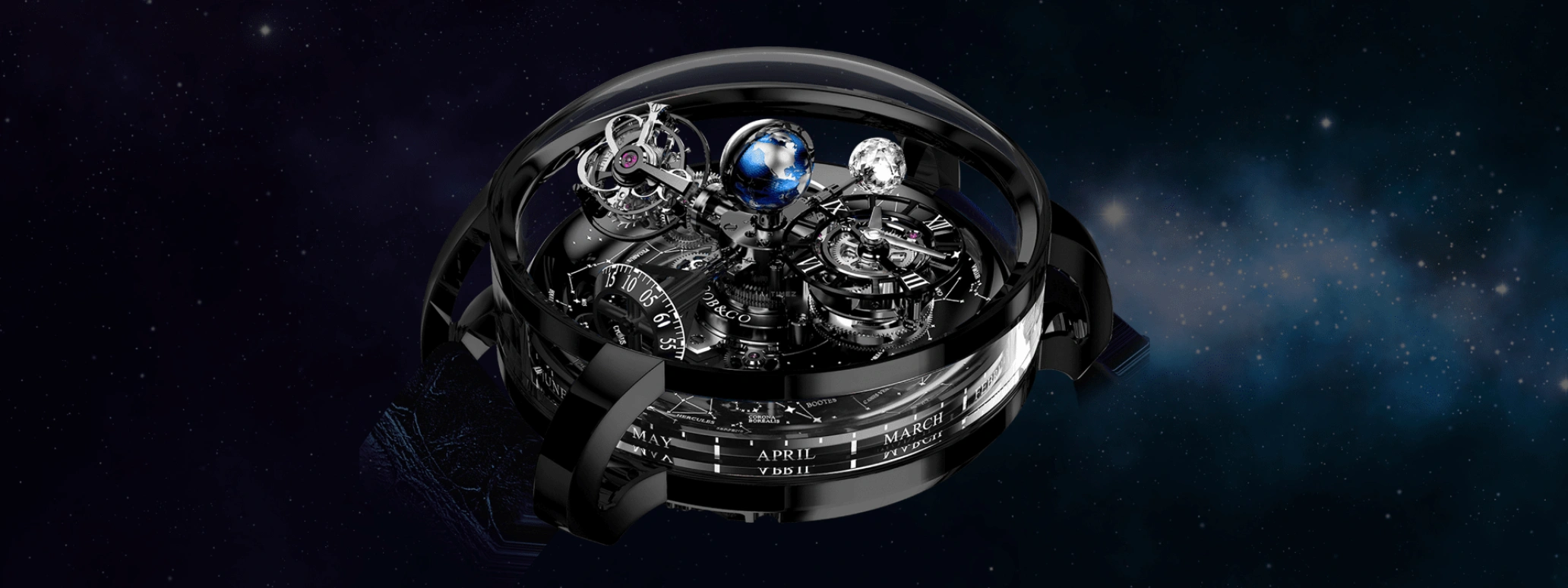 Jacob & Co.,Astronomia ,Handwound,60hours,In-house Caliber,AT110,AT110.31.AA.WD.A