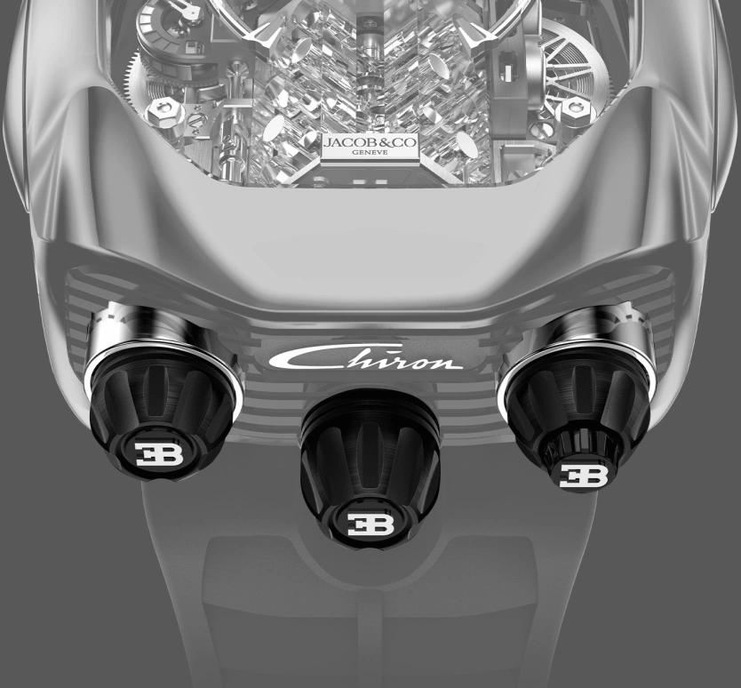 Jacob & Co.,Bugatti Chiron ,Titanium,Handwound,60hours,In-house Caliber,BU200,BU200.20.AK.AB.B