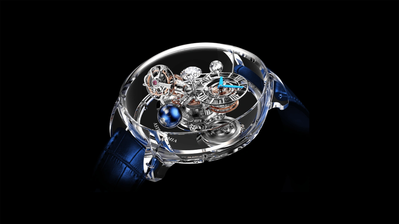 Jacob & Co.,Astronomia ,Sapphire,Crystal,Handwound,60hours,In-house Caliber,AT125,AT125.80.AA.UA.A