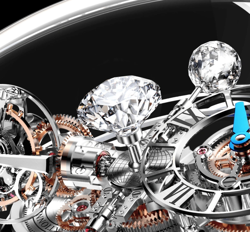Jacob & Co.,Astronomia ,Sapphire,Crystal,Handwound,60hours,In-house Caliber,AT125,AT125.80.AA.UA.A
