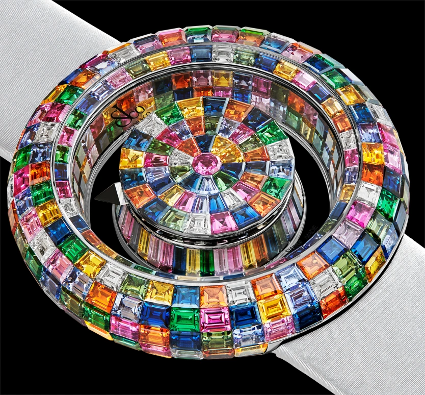 杰克宝,光环 44毫米,44毫米,金质,白金,石英,蓝宝石,白金,金质,蓝宝石,BM555,BM555.30.AB.UA.C