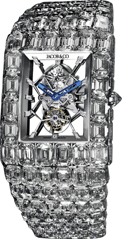 Jacob & Co.,Billionaire 40.05x31.67mm,40.05x31.67mm,White Gold,Silver,Skeleton,Handwound,72hours,In-house Caliber,BL110,BL110.30.BD.UB.A