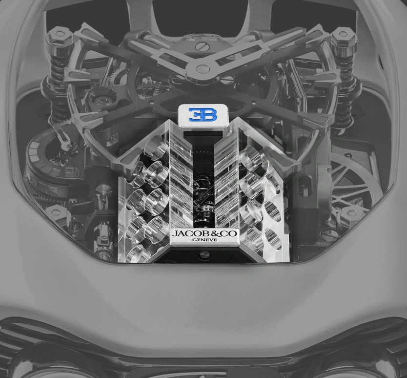 Jacob & Co.,Bugatti Chiron 55x44mm,55x44mm,Titanium,Ceramic,Black,Handwound,60hours,In-house Caliber,BU200,BU200.27.AA.UA.ABRUA