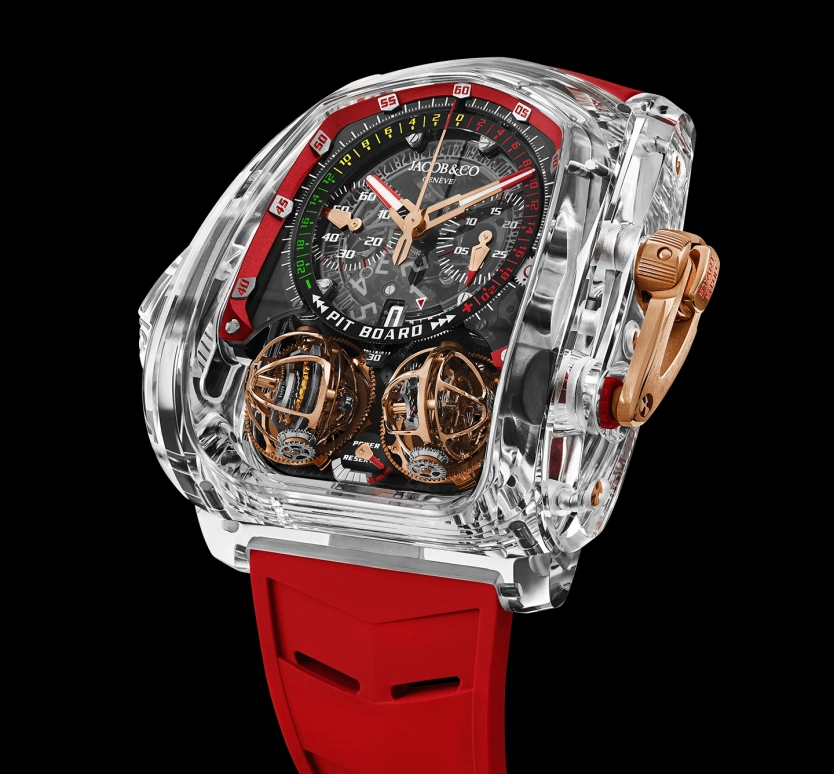 Jacob & Co.,Twin Turbo Furious ,Sapphire,Crystal,Handwound,50hours,In-house Caliber,TT220,TT220.80.AA.AA.A