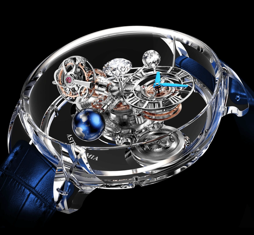 Jacob & Co.,Astronomia ,Sapphire,Crystal,Handwound,60hours,In-house Caliber,AT125,AT125.80.AA.UA.A