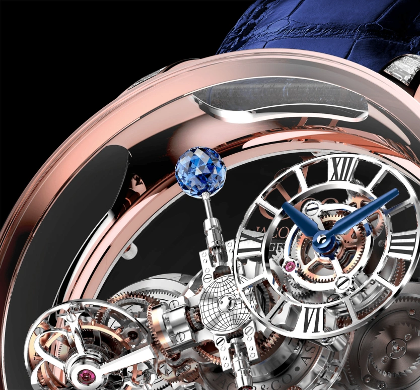 Jacob & Co.,Astronomia 50mm,50mm,Rose Gold,Gold,Handwound,60hours,In-house Caliber,AT820,AT820.40.BD.SB.A