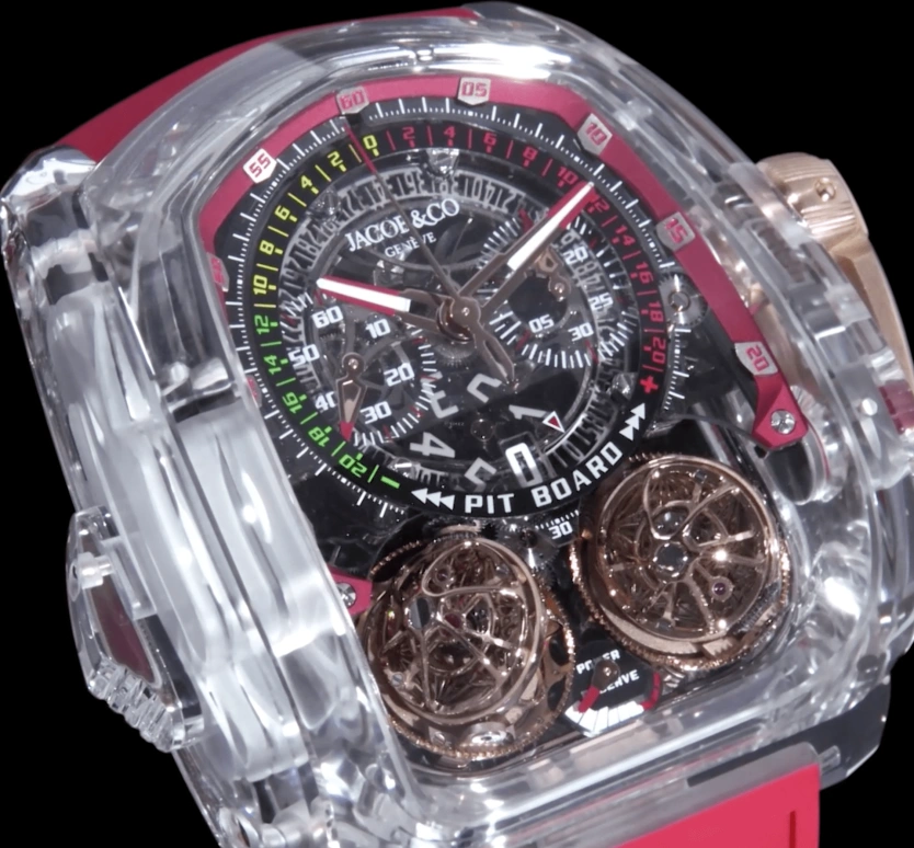 Jacob & Co.,Twin Turbo Furious ,Sapphire,Crystal,Handwound,50hours,In-house Caliber,TT220,TT220.80.AA.AA.A