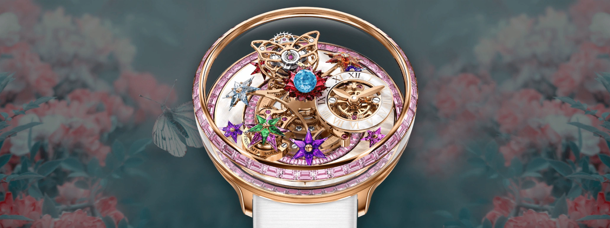 Jacob & Co.,Fleurs de Jardin ,Rose Gold,Gold,Handwound,48hours,In-house Caliber,AF321,AF321.40.BA.AB.A