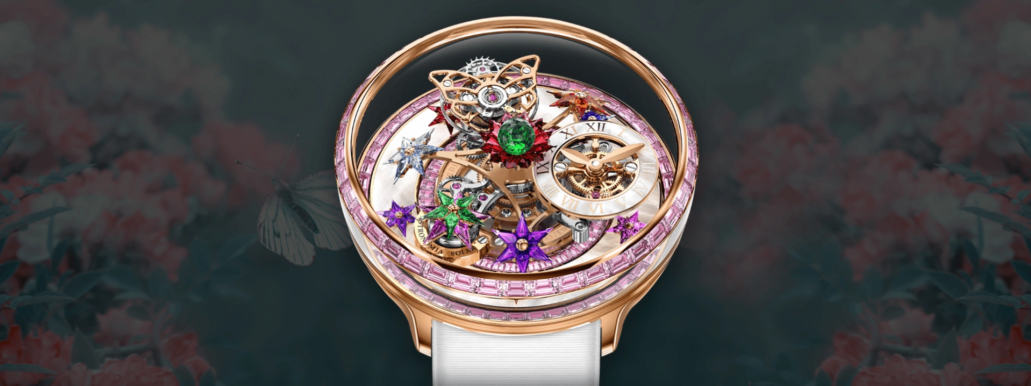 Jacob & Co.,Fleurs de Jardin ,Rose Gold,Gold,Handwound,48hours,In-house Caliber,AF321,AF321.40.BA.AF.A