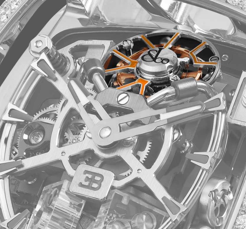 Jacob & Co.,Bugatti Chiron 55x44mm,55x44mm,Gold,White Gold,Silver,Black,Orange,Handwound,60hours,In-house Caliber,BU800,BU800.30.AA.UA.A