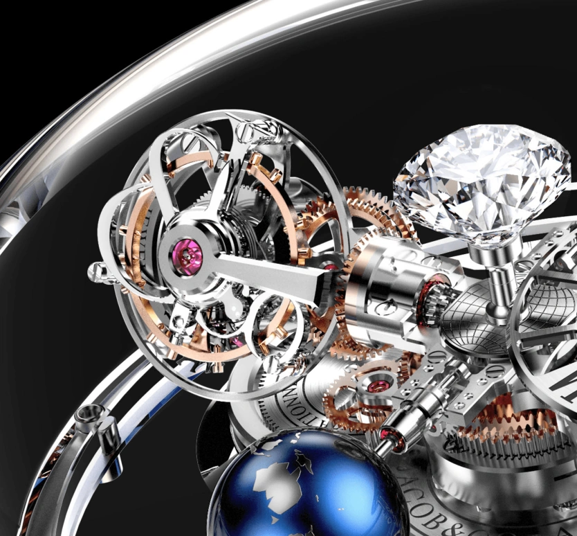 Jacob & Co.,Astronomia ,Sapphire,Crystal,Handwound,60hours,In-house Caliber,AT125,AT125.80.AA.UA.A