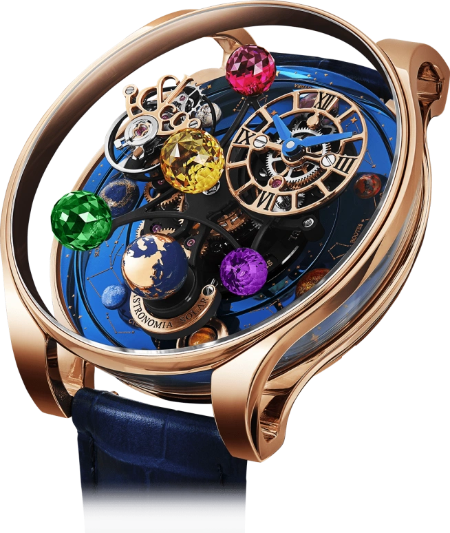 杰克宝,天体 45.50毫米,45.50毫米,玫瑰金,蓝宝石,金质,手动上弦,48小时,自制机芯,权志龙,鸡涌,AS300,AS300.40.AA.AE.ABALA
