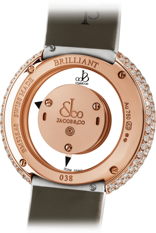 Jacob & Co.,Brilliant 44mm,44mm,Rose Gold,Rose Gold,Silver White,Quartz,BM556,BM556.40.RD.RD.A