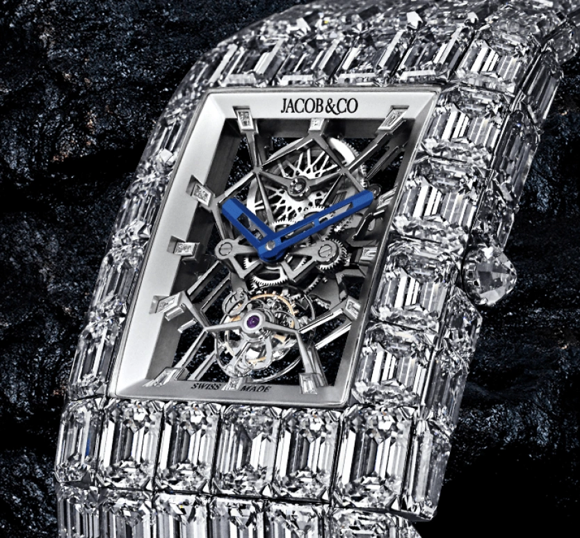 Jacob & Co.,Billionaire 40.05x31.67mm,40.05x31.67mm,White Gold,Silver,Skeleton,Handwound,72hours,In-house Caliber,BL110,BL110.30.BD.UB.A