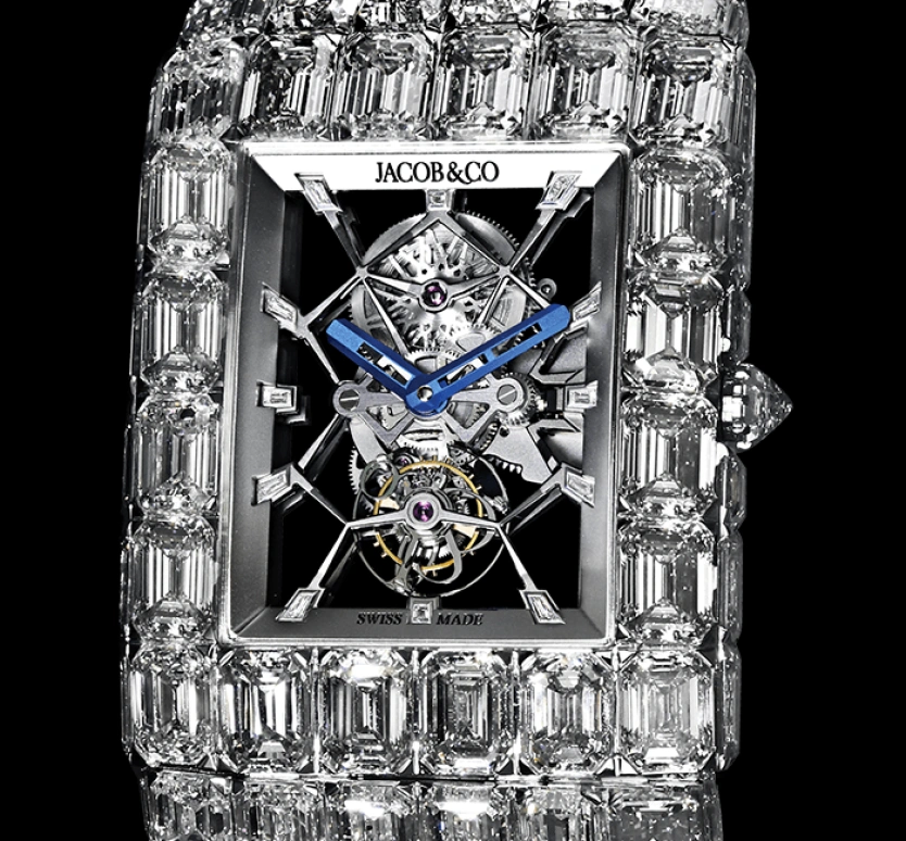 Jacob & Co.,Billionaire 40.05x31.67mm,40.05x31.67mm,White Gold,Silver,Skeleton,Handwound,72hours,In-house Caliber,BL110,BL110.30.BD.UB.A