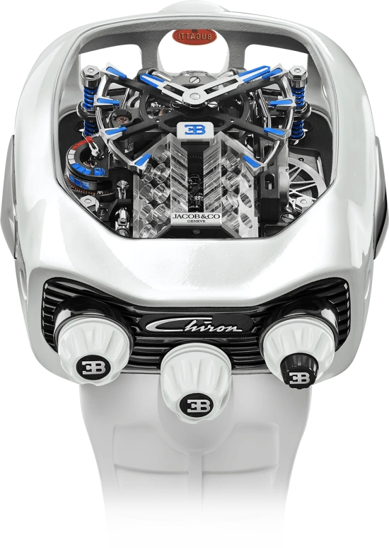 Jacob & Co.,Bugatti Chiron 55x44mm,55x44mm,Titanium,Ceramic,Black,Handwound,60hours,In-house Caliber,BU200,BU200.27.AA.UA.ABRUA