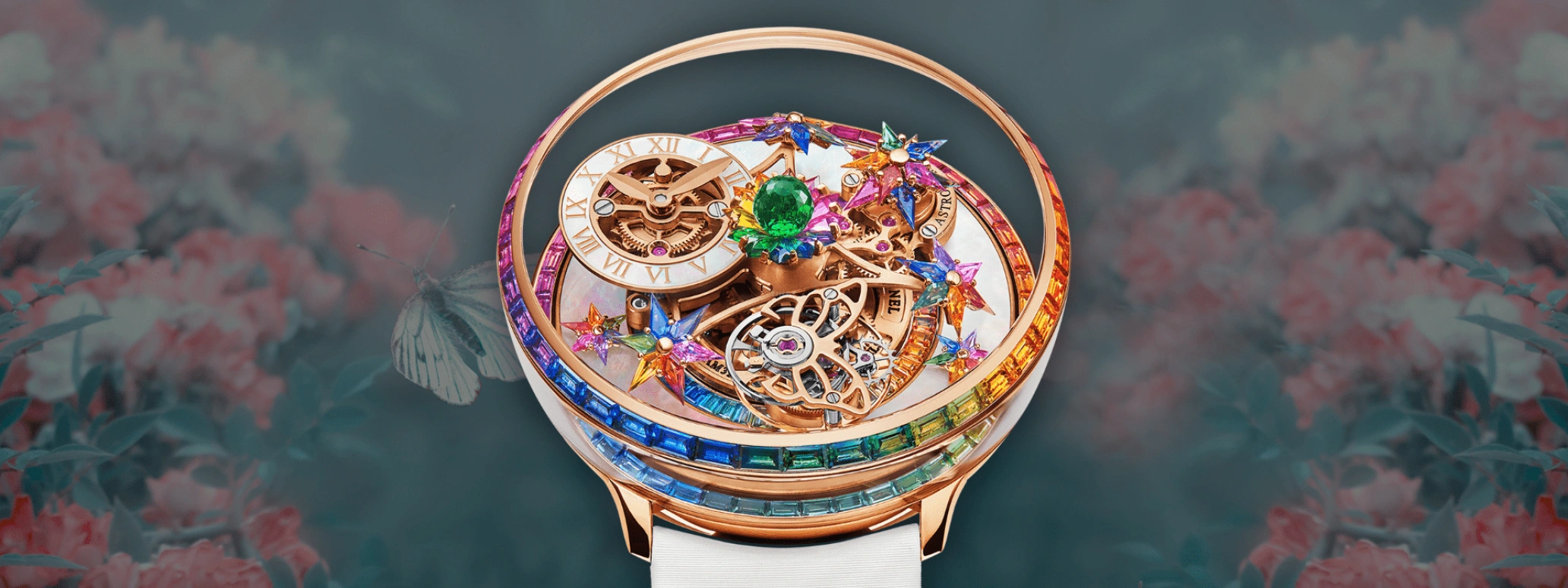 Jacob & Co.,Fleurs de Jardin ,Rose Gold,Gold,Handwound,48hours,In-house Caliber,AF321,AF321.40.BD.AE.C