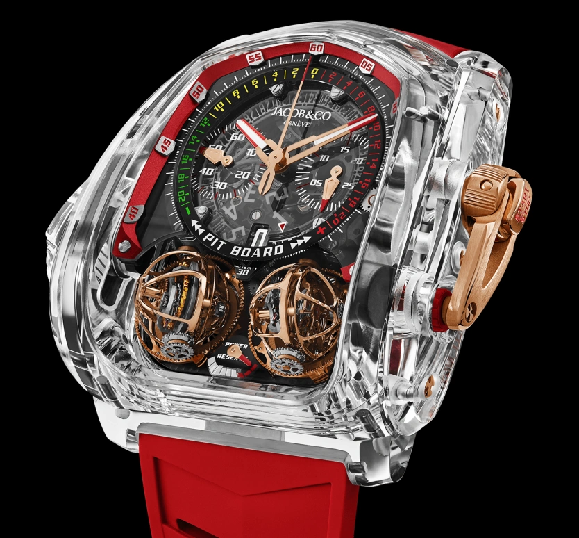 Jacob & Co.,Twin Turbo Furious ,Sapphire,Crystal,Handwound,50hours,In-house Caliber,TT220,TT220.80.AA.AA.A