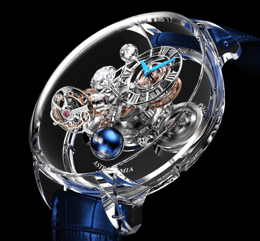Jacob & Co.,Astronomia ,Sapphire,Crystal,Handwound,60hours,In-house Caliber,AT125,AT125.80.AA.UA.A