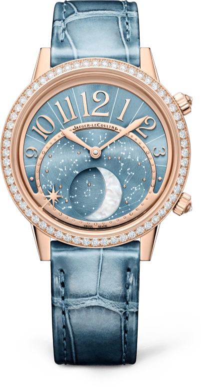 Jaeger-LeCoultre,Rendez-Vous 36mm,36mm,Pink Gold,Blue,Automatic,Moonphase,Alarm,Q3522480