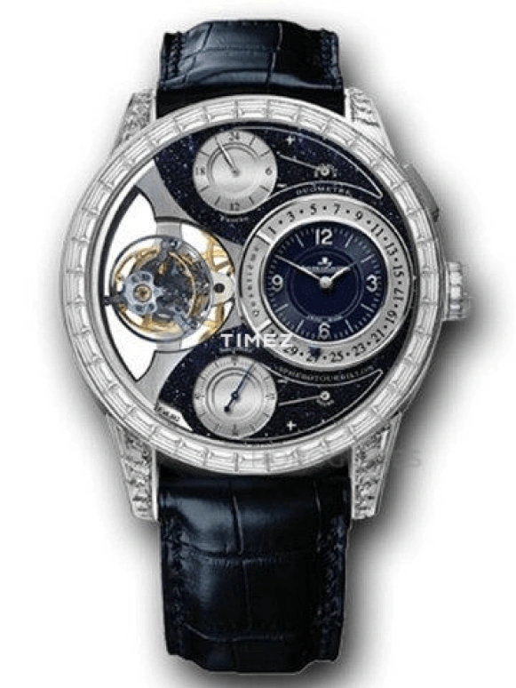 Jaeger-LeCoultre,Duomètre 42mm,42mm,White Gold,Blue,Handwound,Day,Power Reserve Indicator,Dule Time,Tourbillon,50hours,In-house Caliber,Q6053406