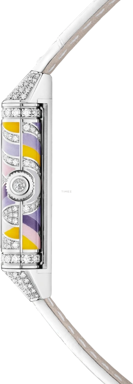 积家,翻转 40x20毫米,40x20毫米,白金,白色,多色,手动上弦,自制机芯,蓝宝石,水晶玻璃,Q3293433