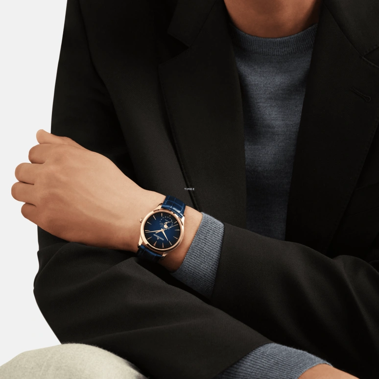 积家,超薄大师 39毫米,39毫米,玫瑰金,蓝色,渐变色,自动上弦,月相,日历,尼古拉斯·霍尔特,Q1362580