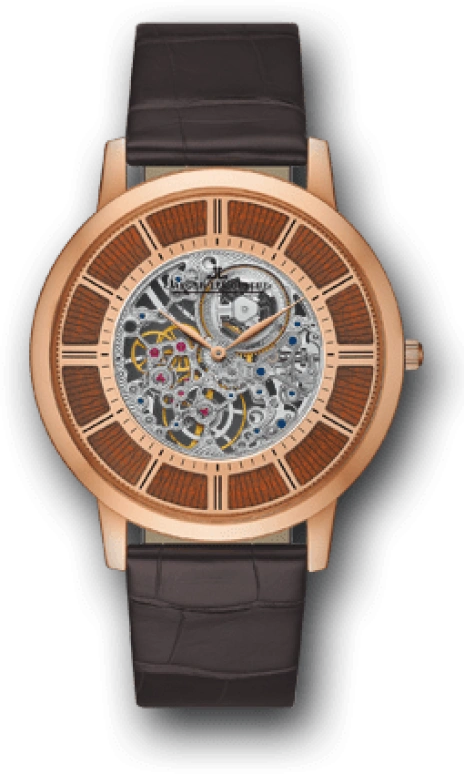 Jaeger-LeCoultre,Master 38mm,38mm,Pink Gold,Brown,Handwound,33hours,In-house Caliber,13425SQ