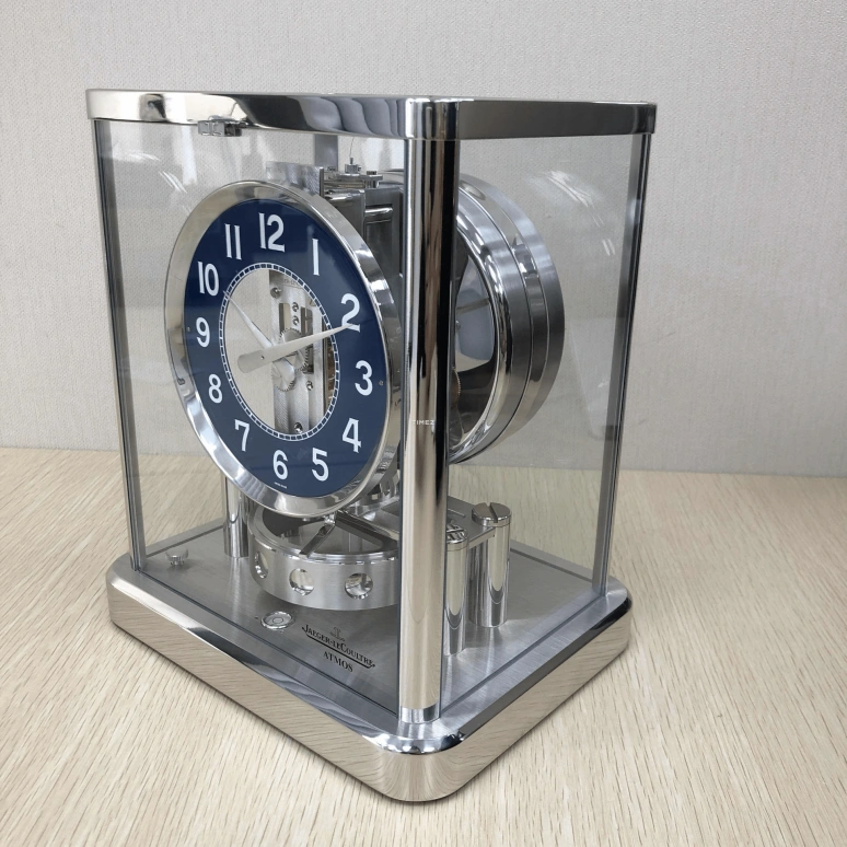 积家,空气钟 155x200毫米,155x200毫米,精钢,蓝色,手动上弦,长方形,银色,Q5102208