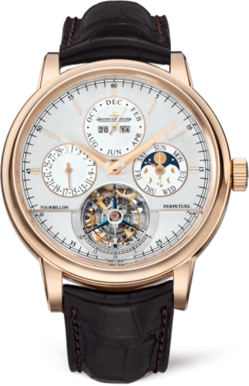 Jaeger-LeCoultre,Master 42mm,42mm,Pink Gold,Silver,Automatic,Moonphase,Perpetual Calendar,Month,Date,48hours,In-house Caliber,Q5042420