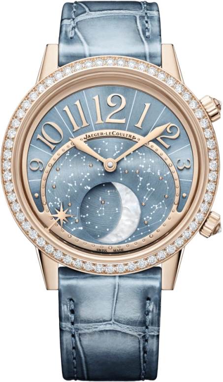 Jaeger-LeCoultre,Rendez-Vous 36mm,36mm,Pink Gold,Blue,Automatic,Moonphase,Alarm,Q3522480