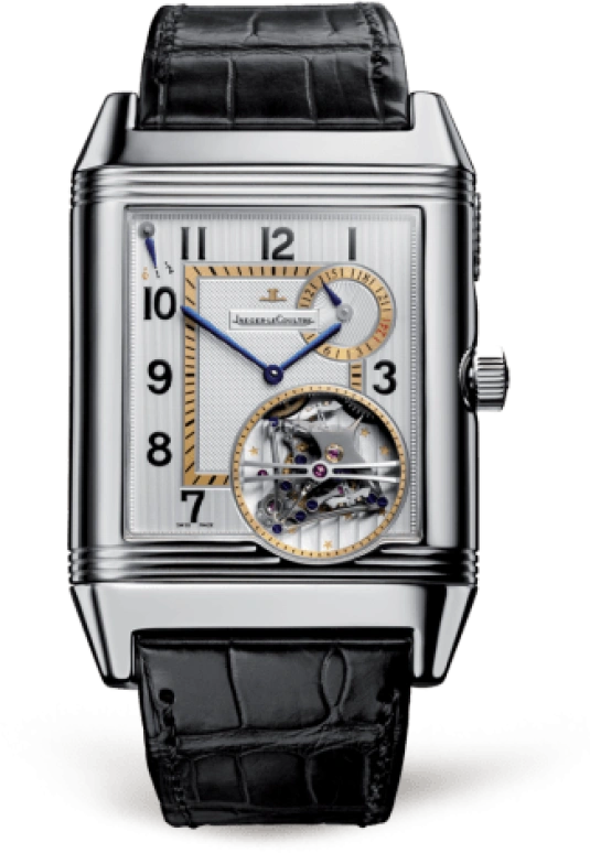 Jaeger-LeCoultre,Reverso 37.70mm,37.70mm,White Gold,Silver,Handwound,Moonphase,Perpetual Calendar,Month,Day,48hours,In-house Caliber,2323425