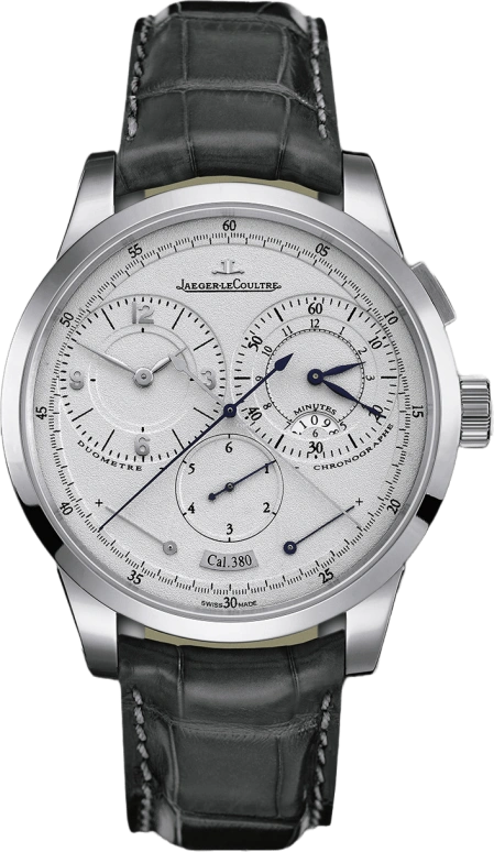 Jaeger-LeCoultre,Duomètre 42mm,42mm,Platinum,Silver,Handwound,Chronograph,Power Reserve Indicator,Foudroyante Seconds,Column Wheel,50hours,In-house Caliber,6016490