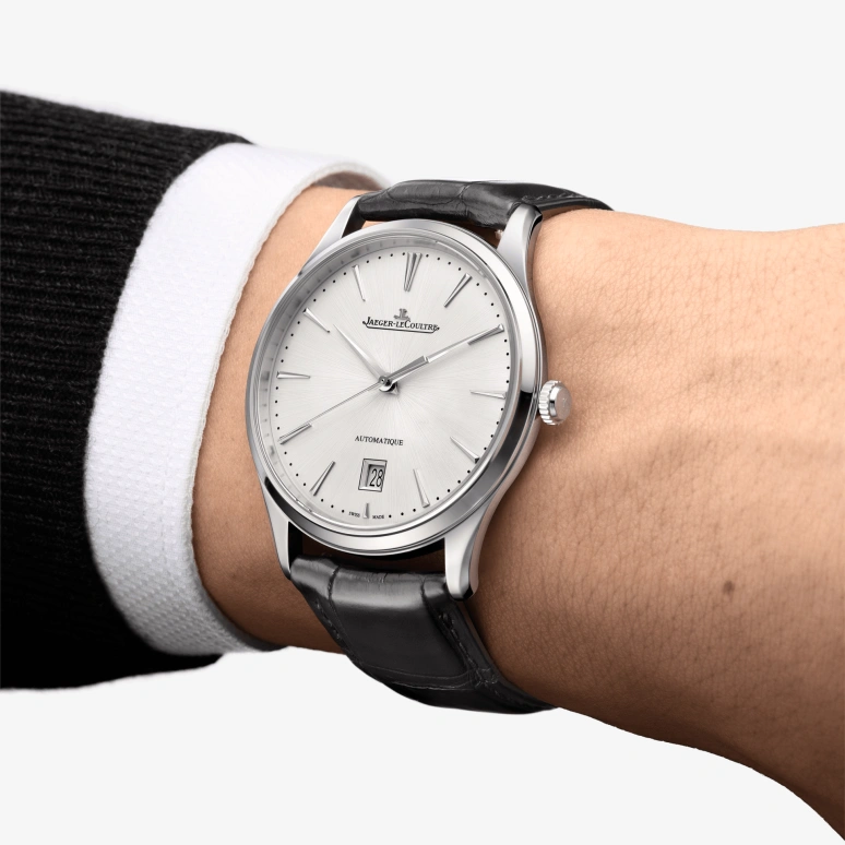 Jaeger-LeCoultre,Master 39mm,39mm,Stainless Steel,Silver,Automatic,Date,38hours,Q1238420