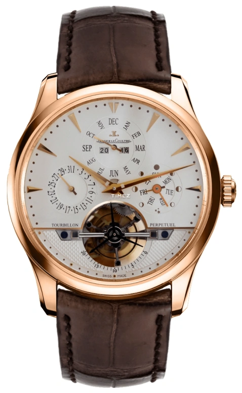 Jaeger-LeCoultre,Master 43mm,43mm,Pink Gold,Silver,Automatic,Moonphase,Perpetual Calendar,Month,Date,48hours,In-house Caliber,Q500242A